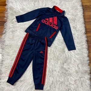 adidas Boys 3T Athletic Jacket and Pants Set